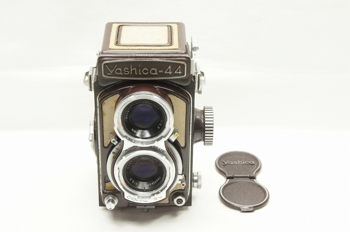 【フィルム4本付】Yashica-44 60mm F3.5 127 フィルム4本 アルプスカメラ】ジャンク品 YASHICA ヤシカ 44 4x4判 127 フィルム