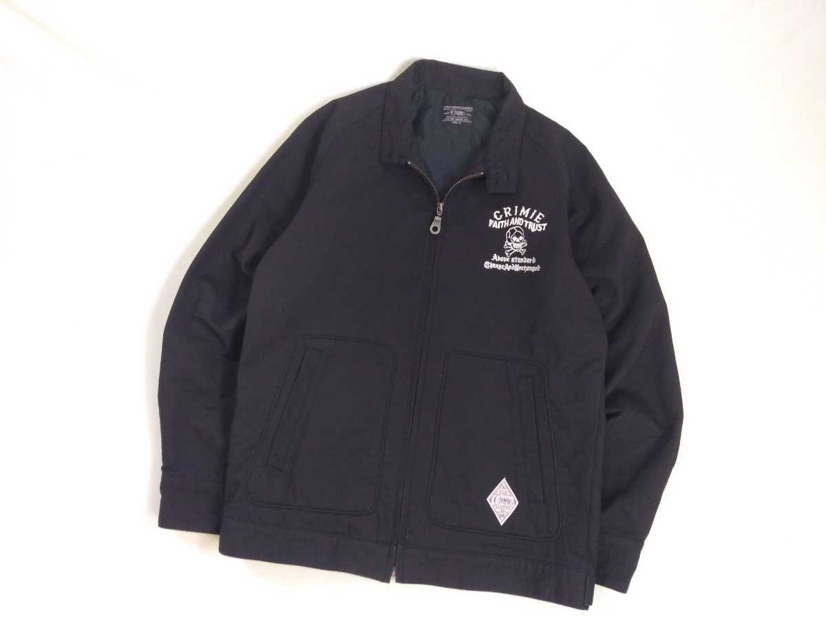 極美品 圧巻 豪華刺繍 顔料染め CRIMIE スカル ワークジャケット  