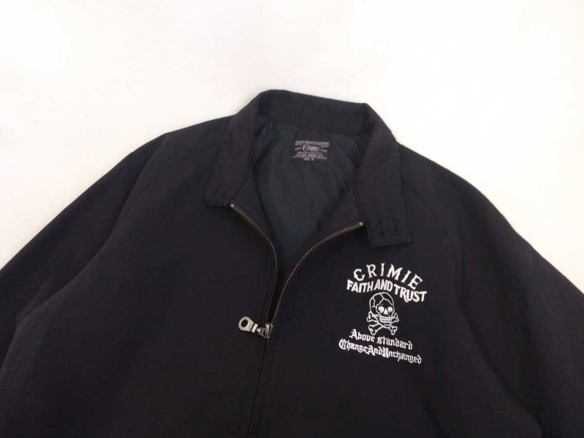 極美品 圧巻 豪華刺繍 顔料染め CRIMIE スカル ワークジャケット  