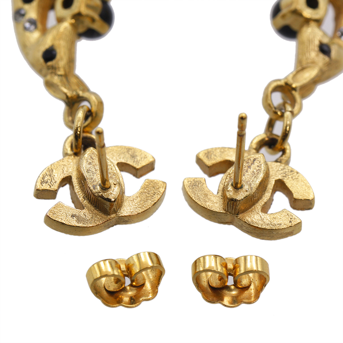 ☆S1470 超美品!! シャネル CHANEL ココマーク 鹿モチーフ ピアス