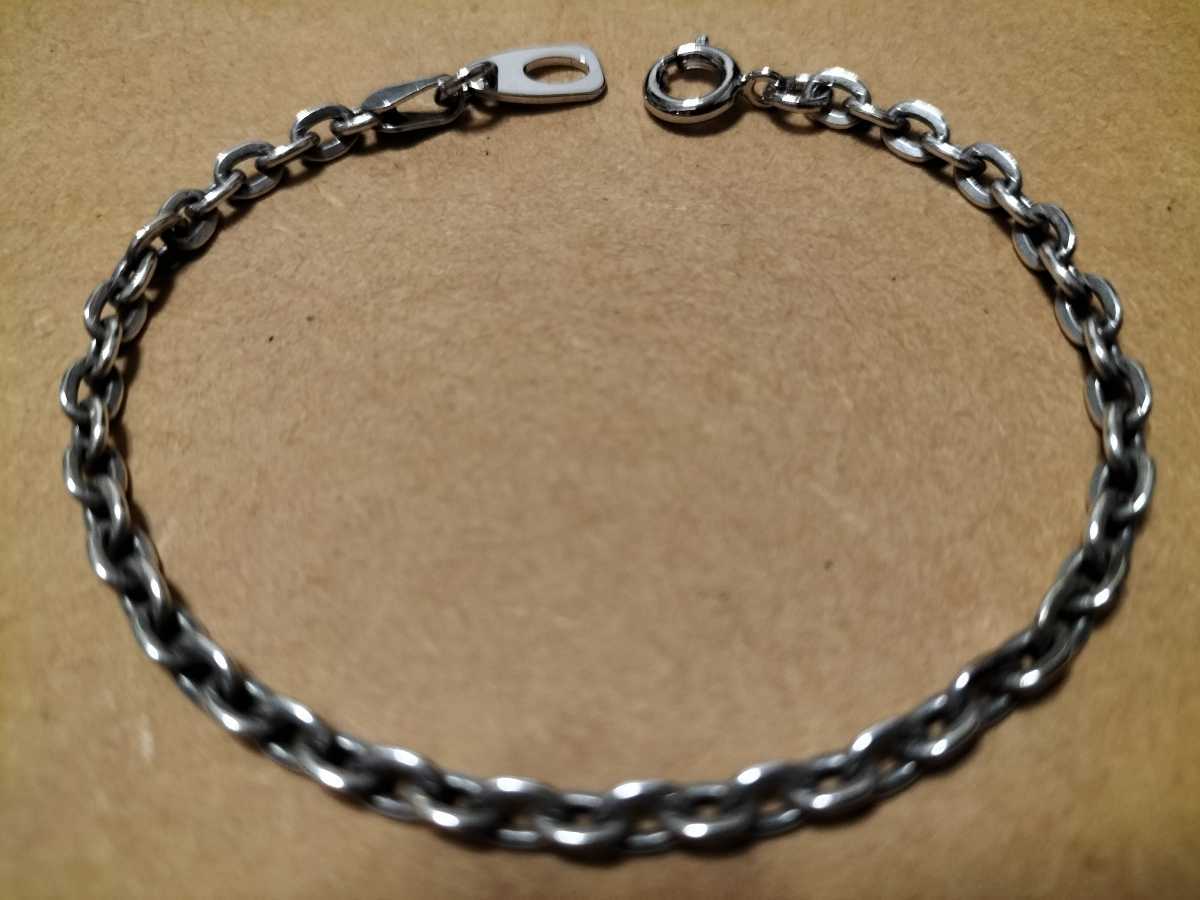 シルバー925 ナバホ メキシカン ビンテージ 小豆チェーンブレスレット 
