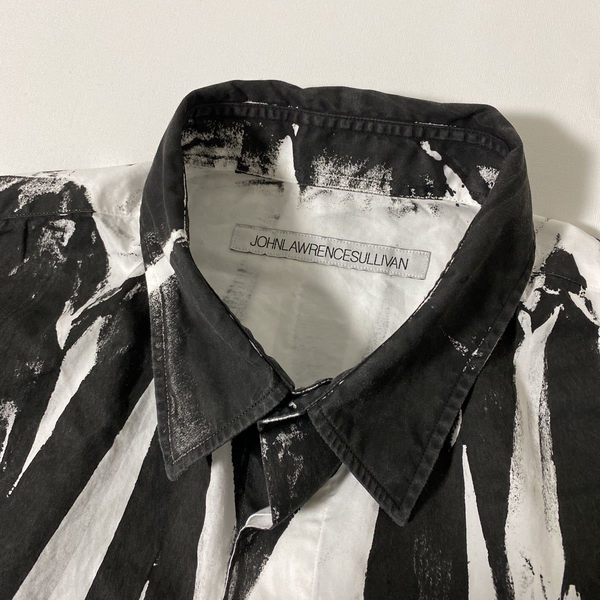 21AW ジョンローレンスサリバン　WRINKLE PRINT SHIRT 美品 21 aw ジョンローレンス サリバン ウインクル プリント シャツ 46