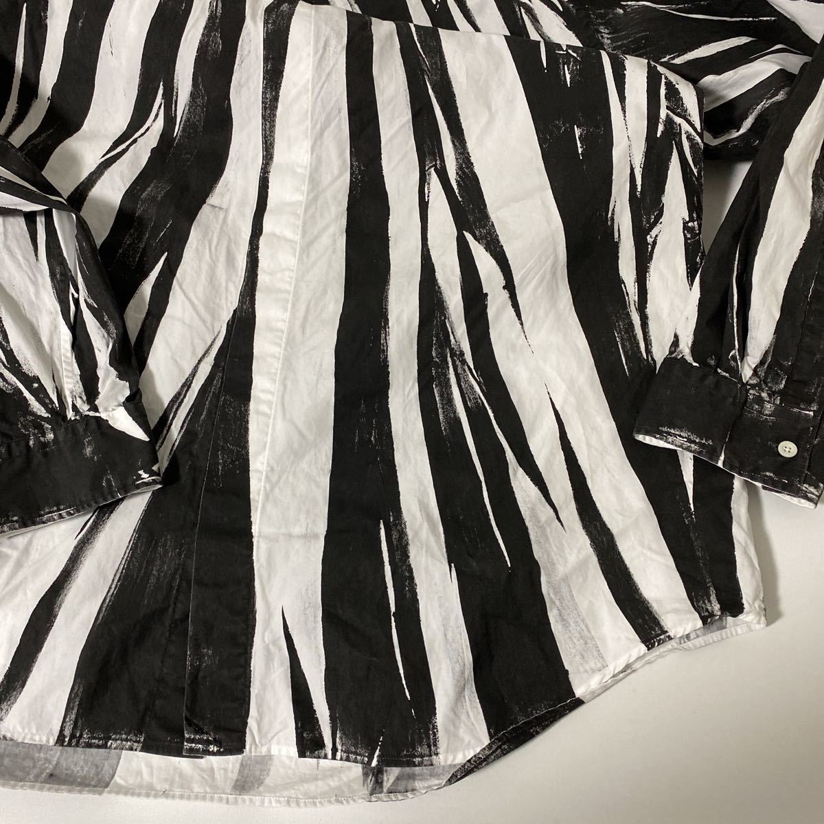 美品 21 aw ジョンローレンス サリバン ウインクル プリント シャツ 46
