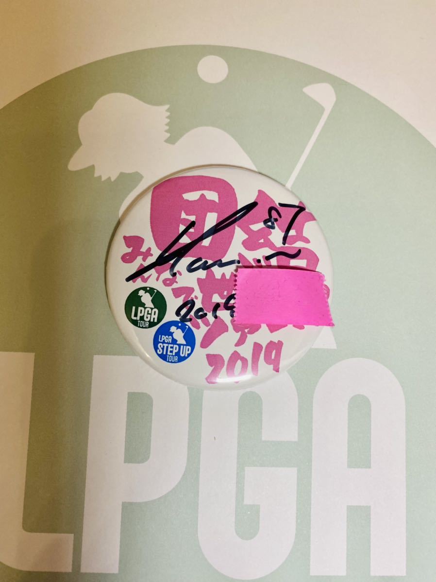 ゴルフ JL PGA 非売品直筆サイン入り缶バッジ