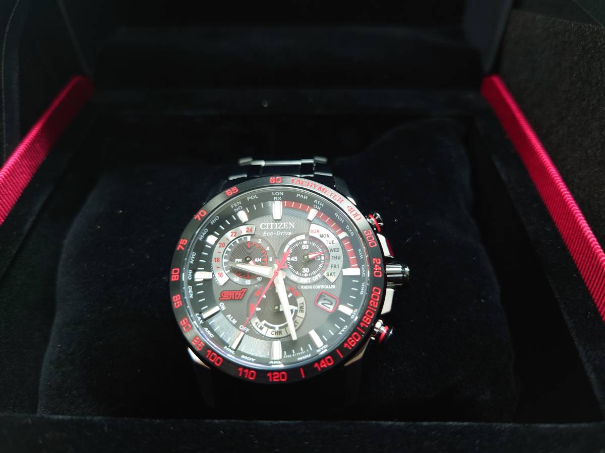 新品・未使用★STI　Sports　Chronograph　2022★スバル　STI　2022　腕時計　CITIZEN　エコドライブ★