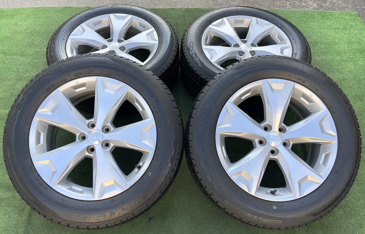 ENKEI製 スバル フォレスター 純正 17インチ アルミホイール☆DUNLOP  