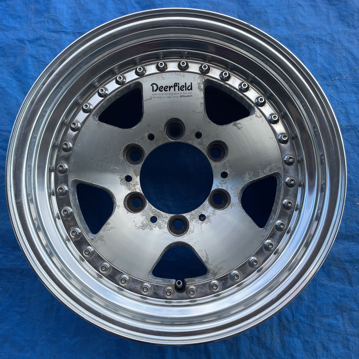 深リム 3ピース Deerfield AMP 15インチ 15×7.5JJ+6 PCD139.7-6H ハブ 