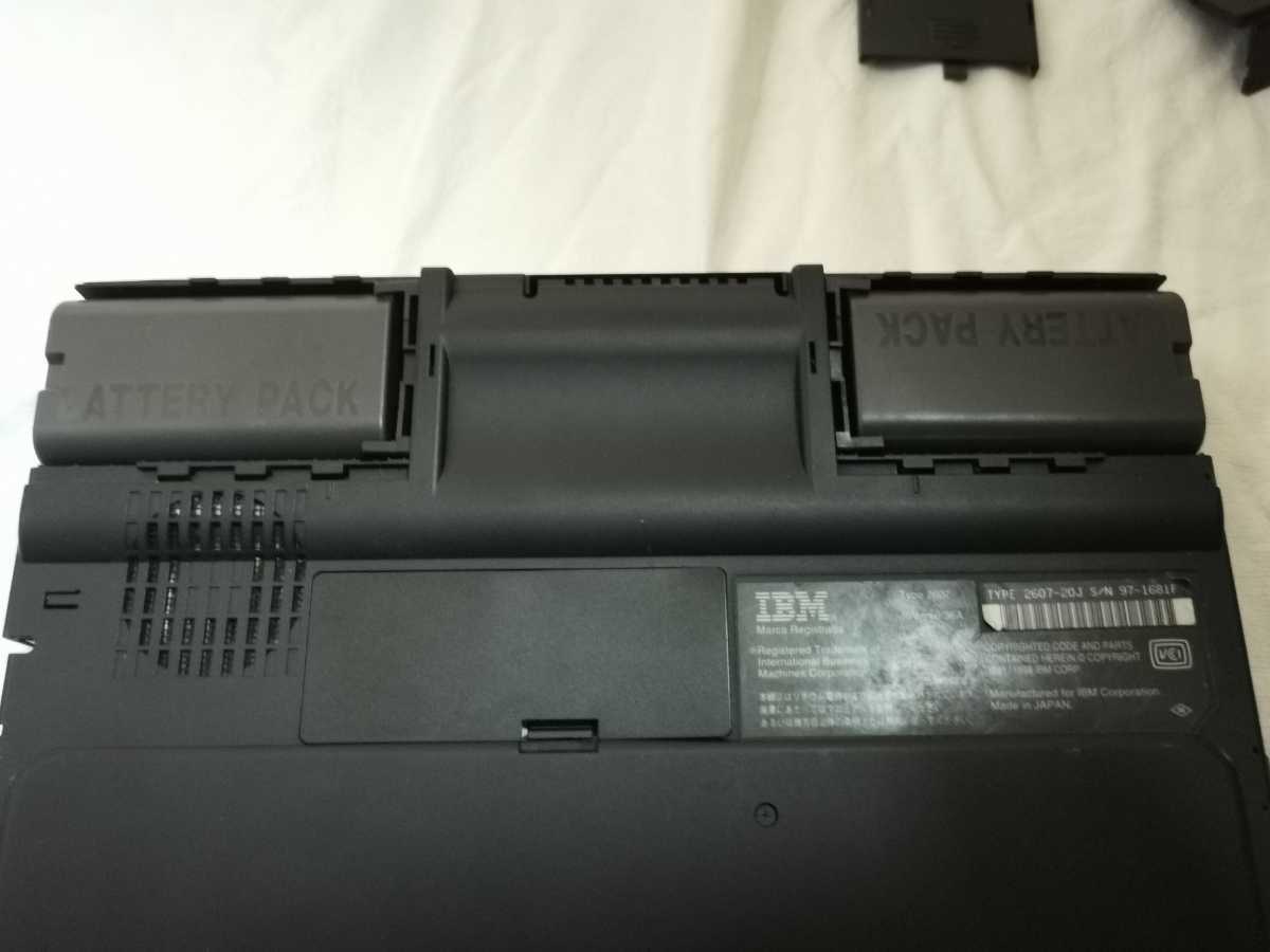 名機 IBM ThinkPad 235 2607-20J MMX-P266 Mem96MB HDD6.4GB Win98SE 
