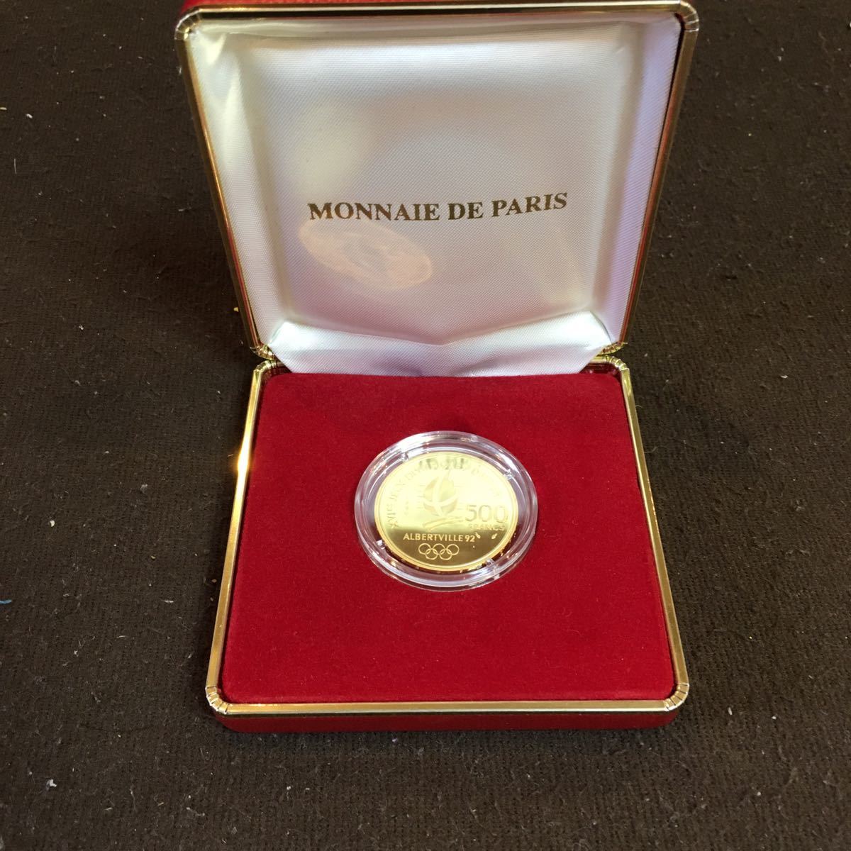 500フラン　1992年　フランス　アルベールビル　第16回 冬季 オリンピック　記念貨　記念硬貨　当時物 ケース劣化　種目不明　送料198円〜_1