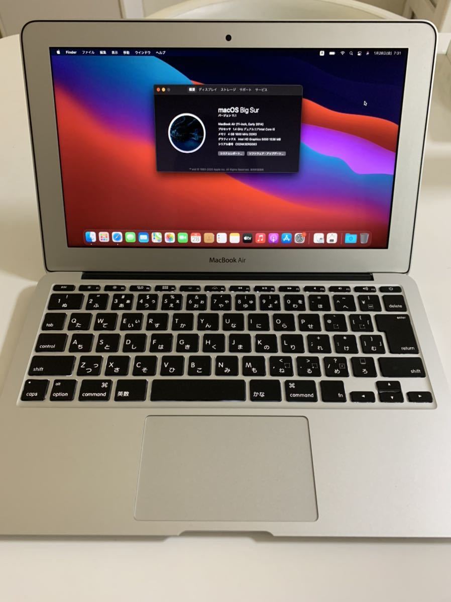 MacBook Air (Early 2014) 中古　動作問題無し　初期化済 MacBook Air (Early 2014) 動作問題無し 初期化済 MacBook Air (Early