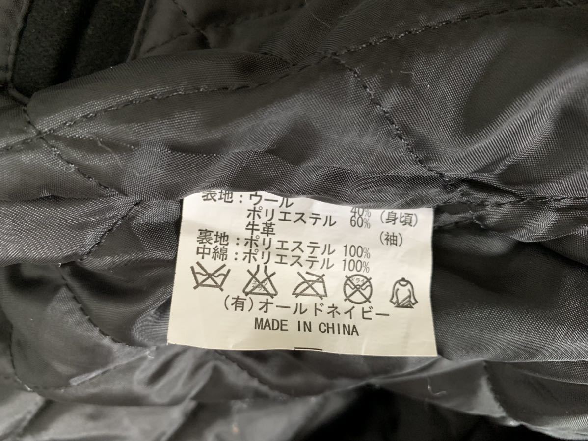 美品！】schott ショット 袖革スタジャン フルデコ 44サイズ 大きな