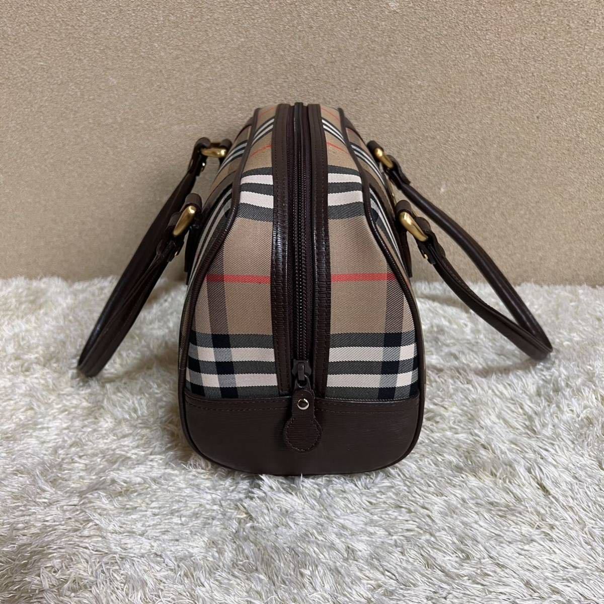 未使用級 極美品 1円 バーバリー Burberrys ハンド ミニボストン 