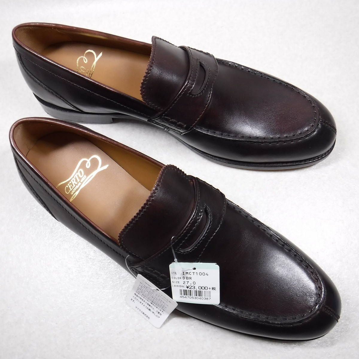 KK258 大丸松坂屋 限定 CERTO チェルト 新品 定価25300円 濃茶 牛革 コインローファー 27.0 革底 グッドイヤー製法 マドラス社取扱 大丸松坂屋 定価25300円 | Ｆ０６－Ｃ｜大丸松坂屋オンラインストア公式通販 ＨＣ｜大丸松坂屋オンラインストア公式通販 イーグル｜大丸松坂屋オンラインストア公式通販