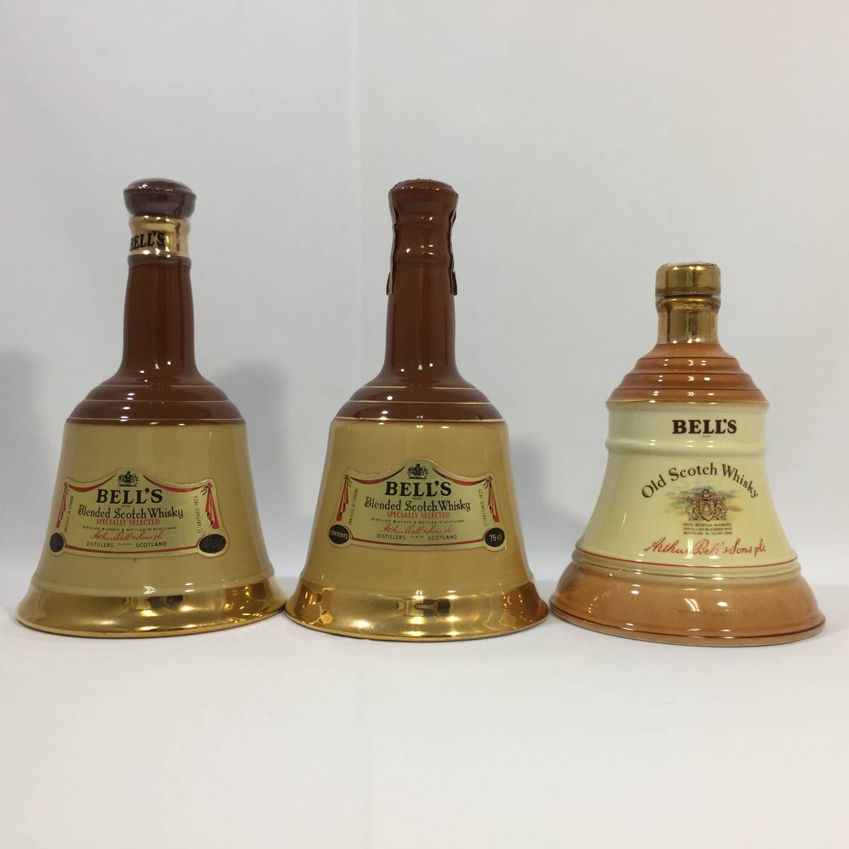 3本 古酒 BELL'S ベルズ スコッチウイスキー 未開栓 陶器ボトル 【公式