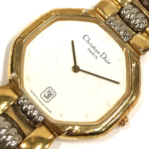クリスチャンディオール オクタゴン デイト クォーツ 腕時計 45.134