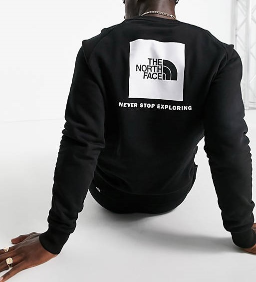 Mサイズ相当★The North Face スクエアロゴ トレーナー 黒 裏起毛