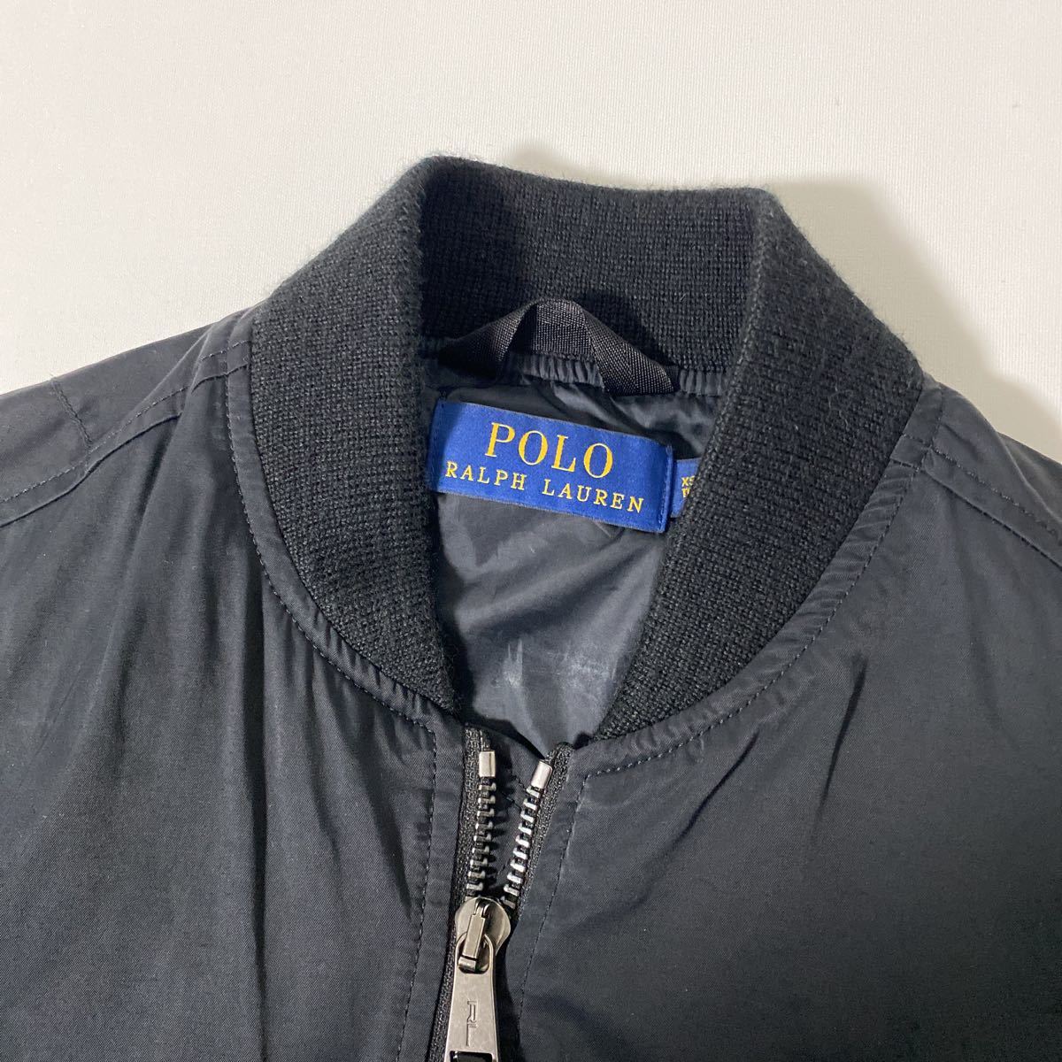 美品 ポロ ラルフ ローレン MA-1 ボンバー ジャケット XS ブラック 