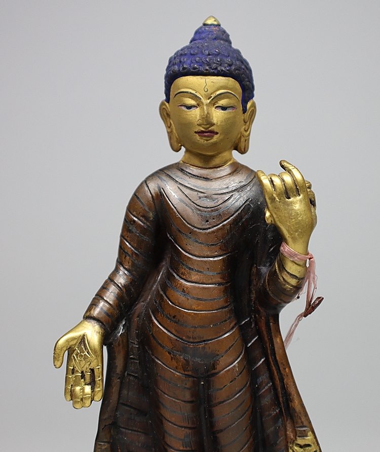中国大明永楽年施古銅鍍金チベット仏仏像置物H9195E