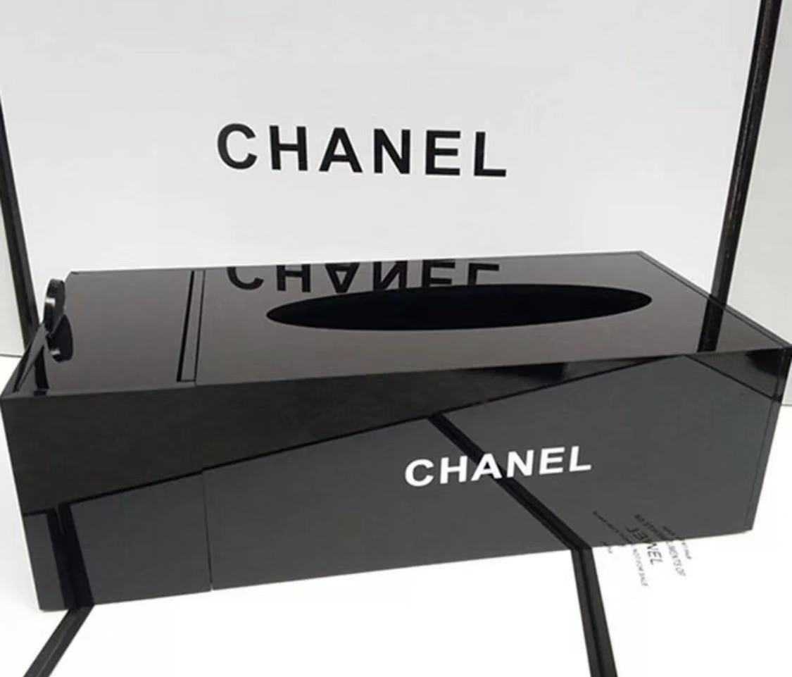 未使用 非売品 CHANEL ティッシュボックス ティッシュケース ブラック  
