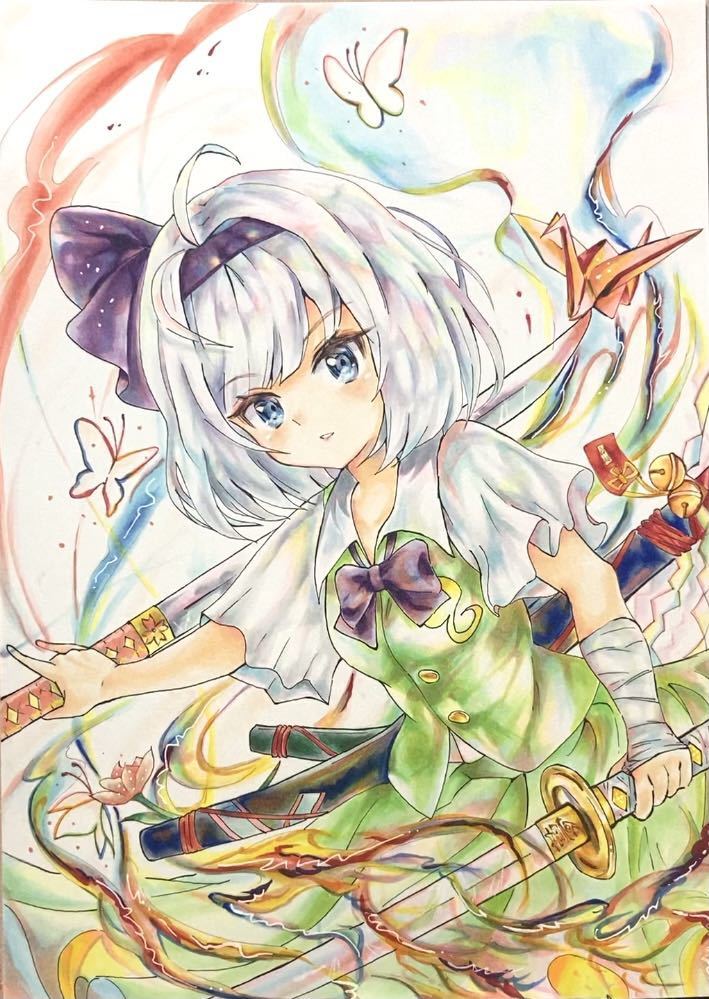 魂魄妖夢 東方Project キャンバスアート ひゅらさん 魂魄妖夢 東方