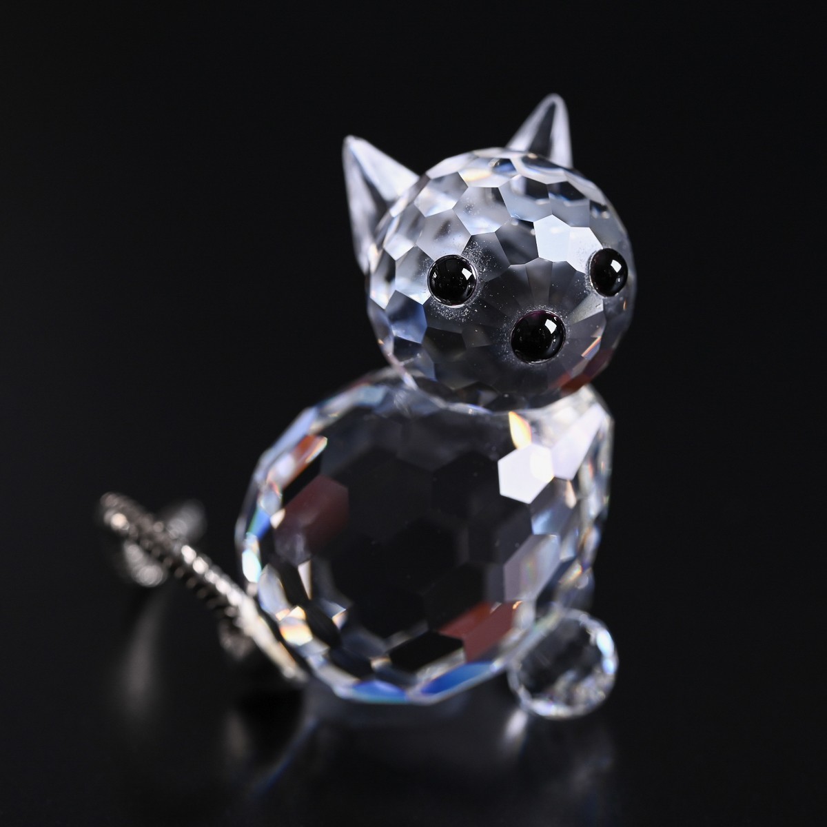 置物 スワロフスキー SWAROVSKI ネズミ クリスタルガラス 動物 4体