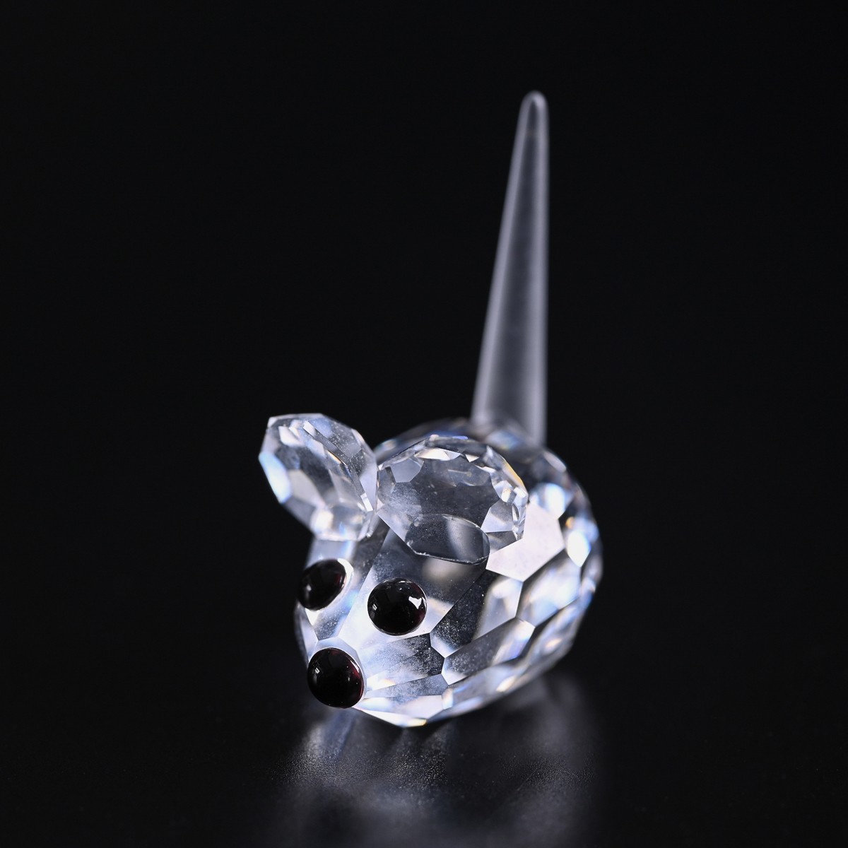 置物 スワロフスキー SWAROVSKI ネズミ クリスタルガラス 動物 4体