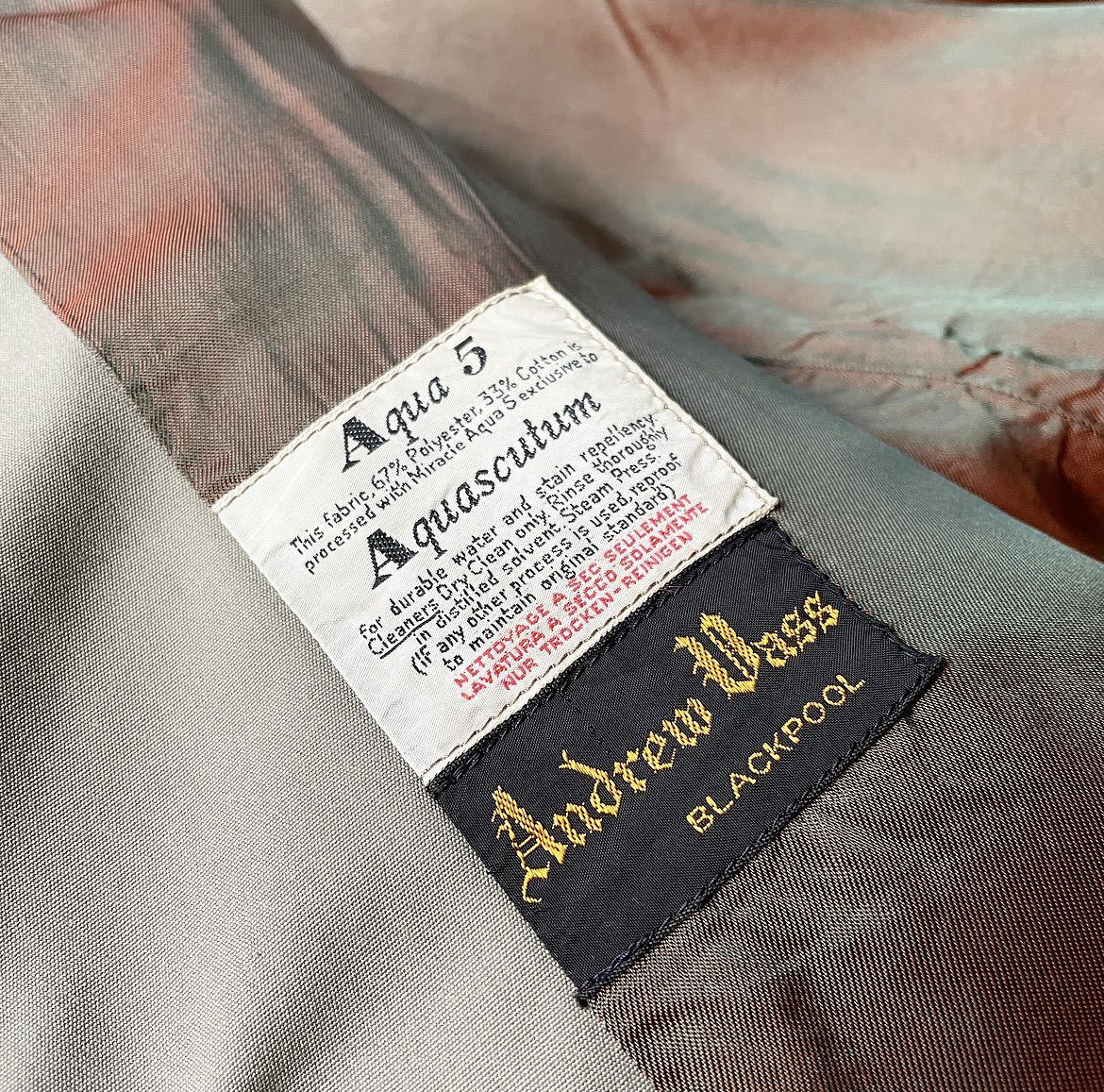 極上! 60s 赤文字タグ ENGLAND製ビンテージ Aquascutum アクアスキュー 
