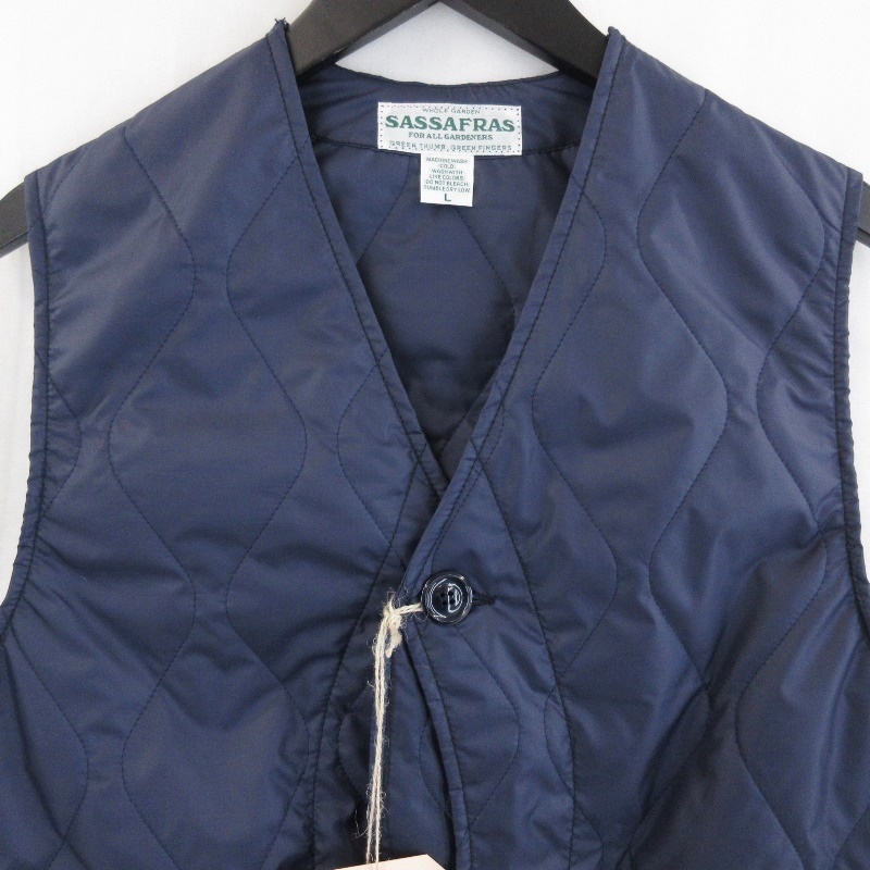 ササフラス ベスト GARDEN TOUGH VEST XL デニム SASSAFRAS Garden