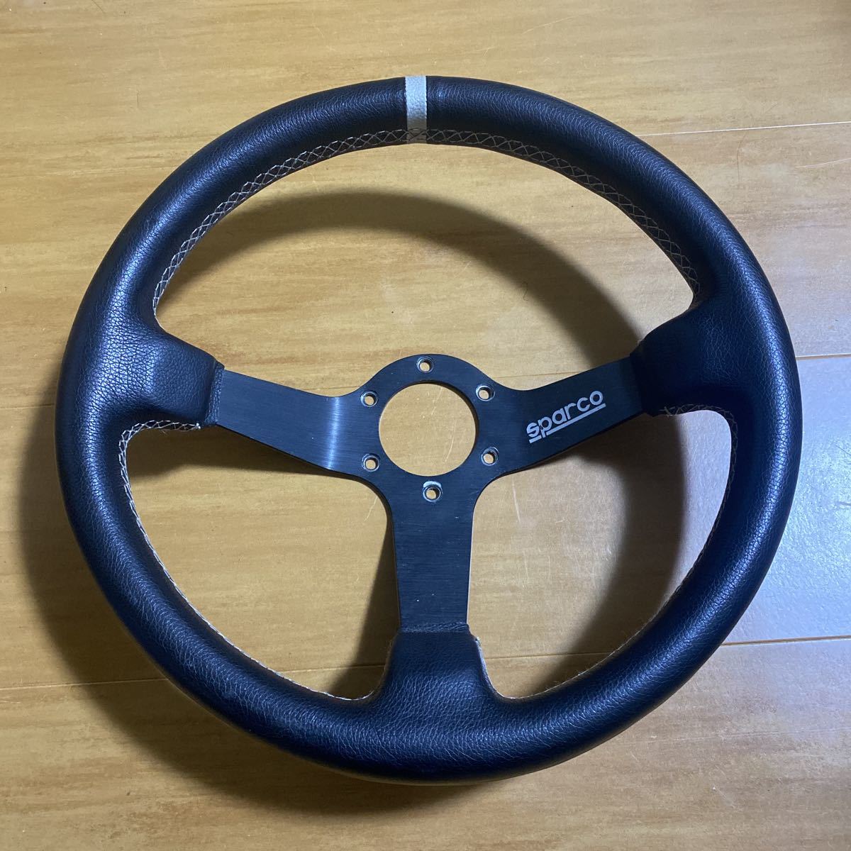 スパルコ ディープコーン ホーン R345 良品 レザーステアリング