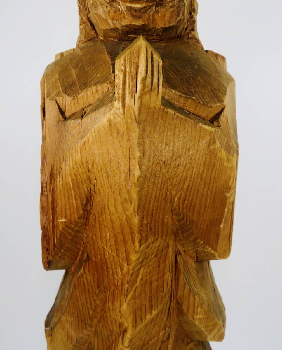 木彫り　彫刻　骨董　年代物　希少　縁起物　(仏像) 木彫り 彫刻 骨董 年代物 希少 縁起物 (仏像) 不動明王 仏像