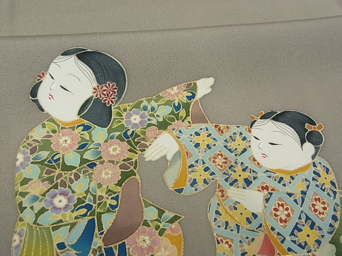 正絹 駒刺繍 金彩 草花文 平和屋着物□豪華黒留袖 逸品 豪華振袖 色留袖 着物屋こころ 雲取り風景花文 平和屋着物□豪華色留袖 平和屋着物▽豪華 暈し染め 刺繍 作家物 −