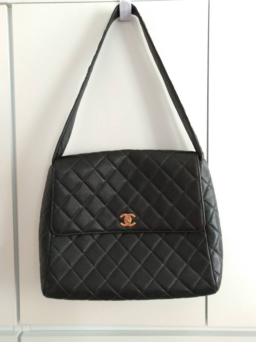  シャネル CHANELパリ本店にて購入 ショルダーバッグ 黒キャビアスキン トート A4サイズ余裕 たっぷり収納(ショルダーバッグ)｜売買されたオークション情報、yahooの商品情報をアーカイブ公開 かばん、バッグ