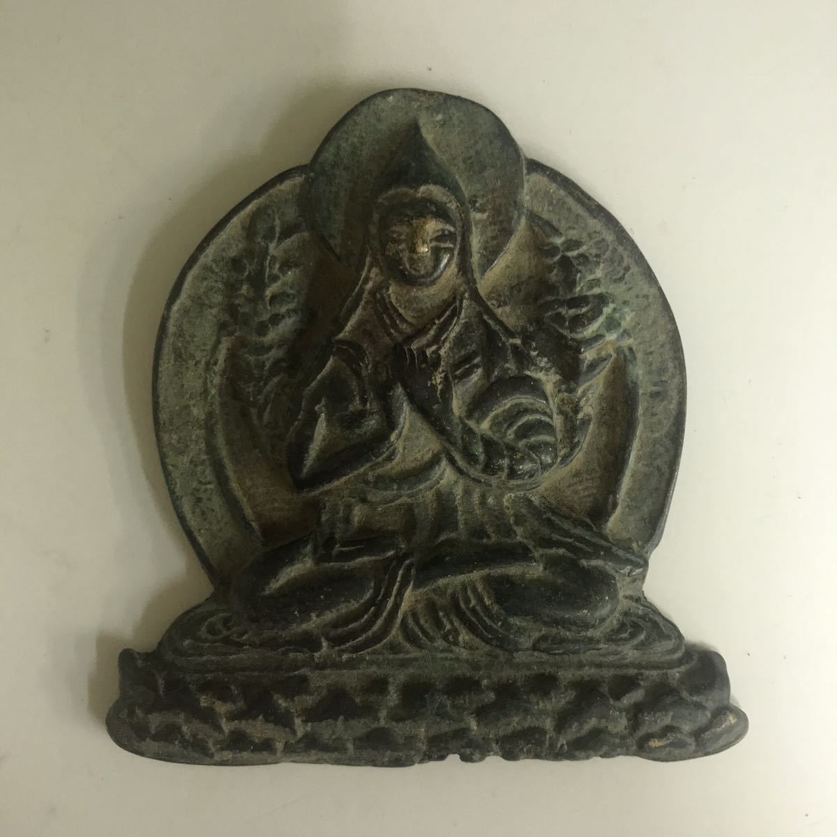 仏教美術 仏像 置物 中国古玩 古銅製 銅製 唐物 時代物 古銅 銅塗金