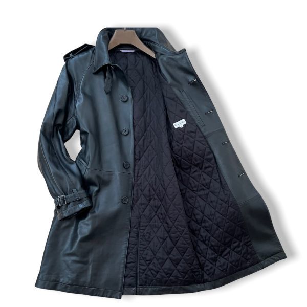 ポール・スミス　Paul Smith　レザーコート　皮　男性用　XL　ダークブラウン　裏地有り　フード付き　ファー取り外し可能 Paul Smith - Paul Smith ポールスミスブラック レザーコート 羊