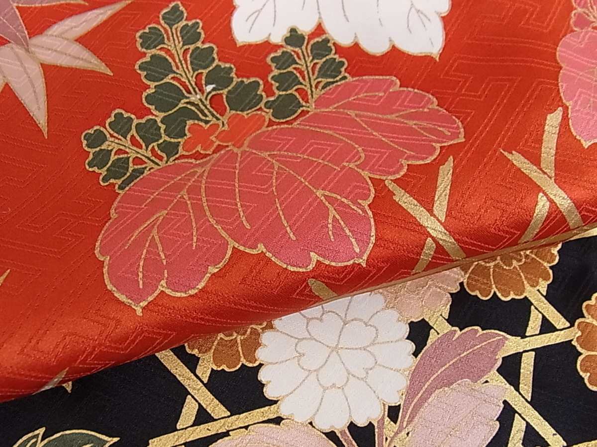 平和屋着物□豪華振袖 駒刺繍 松竹梅鴛鴦草花文 暈し染め 金彩 逸品