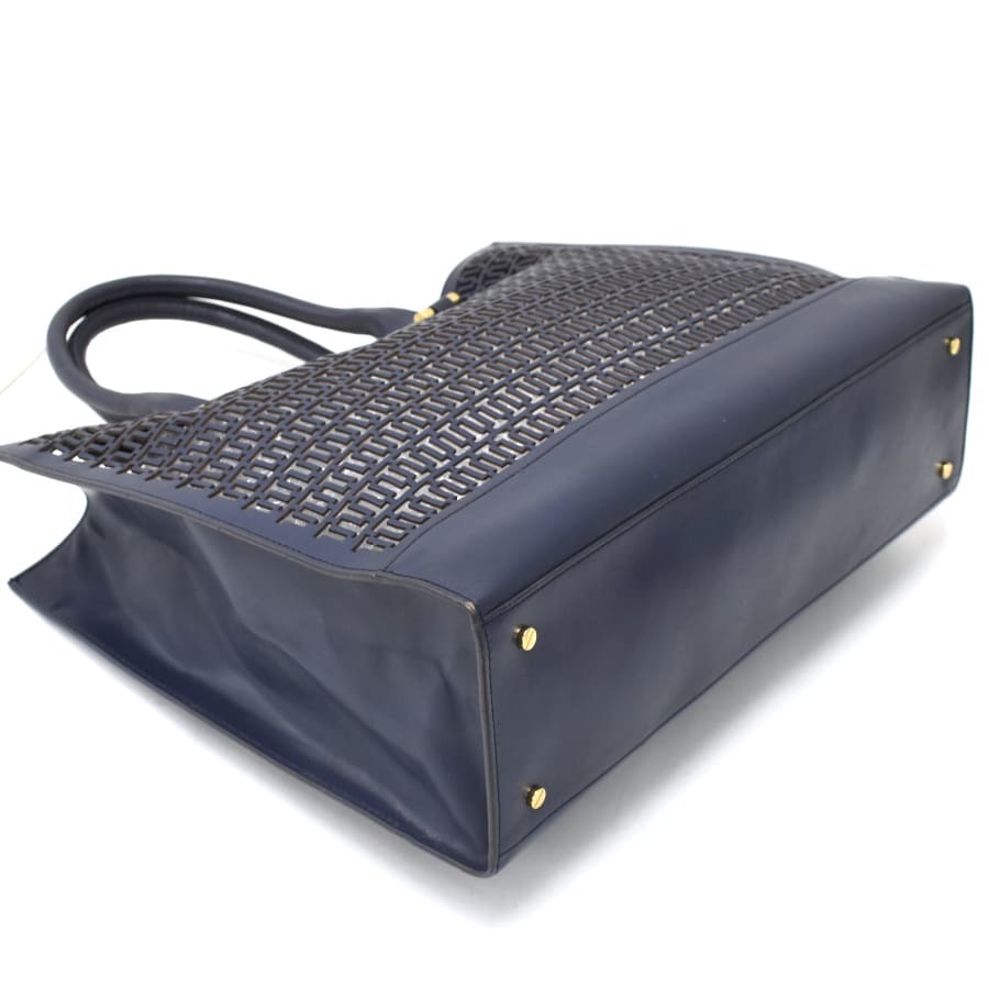 1円 ◇美品 TORY BURCH トリーバーチ トートバッグ ロゴ メッシュ