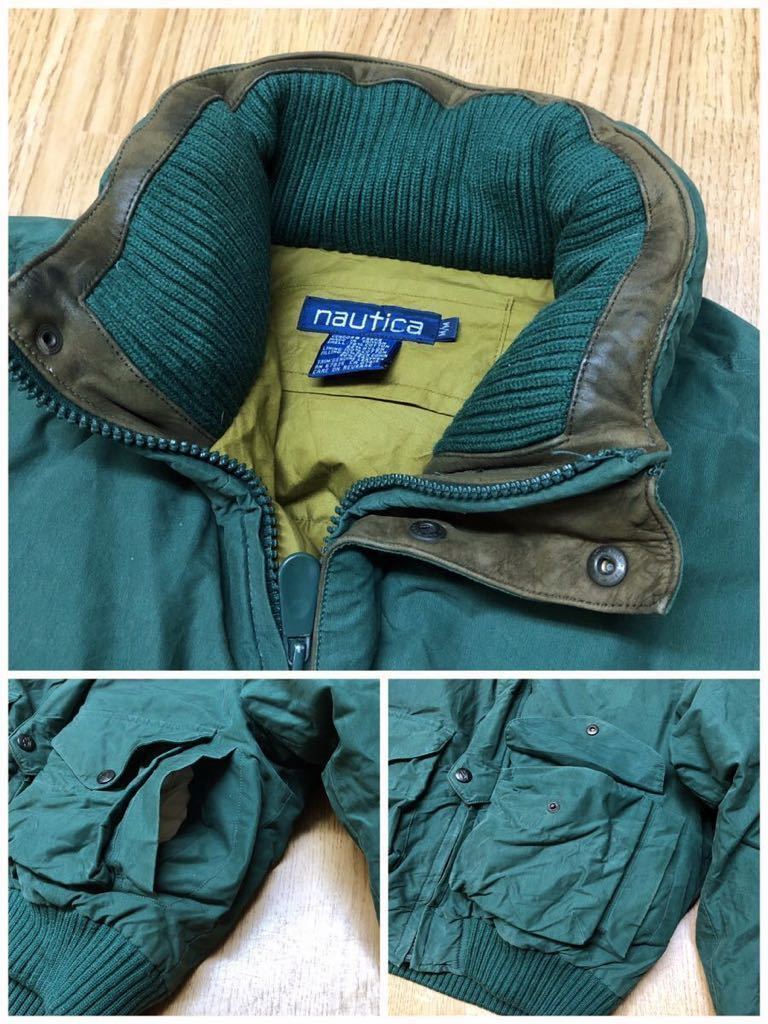 90's◇NAUTICA ノーティカ ダウンジャケット ジップアップ ブルゾン