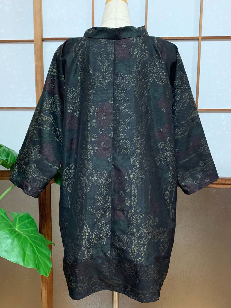 No.277 着物リメイク  茶系大島紬　正絹　チュニック No.296 本場大島紬 着物リメイク チュニック 正絹の通販 by 遊's shop