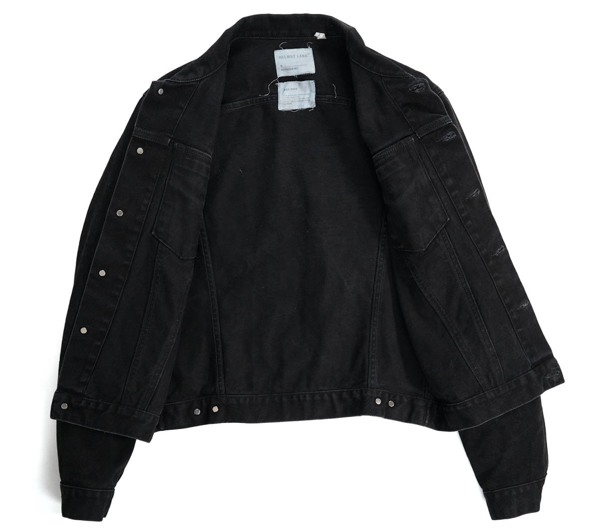 1998年製 本人期 HELMUT LANG BLACK TRUCKER JACKET ブラック デニム 