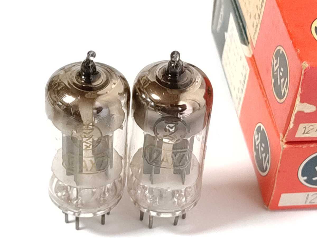 真空管 マツダ TOSHIBA 0 東芝HiFi 12AX7、ECC83、同等管、類似管商品在庫一覧 11516　マツダ　12AX7　２本　未使用　TOSHIBA　真空管