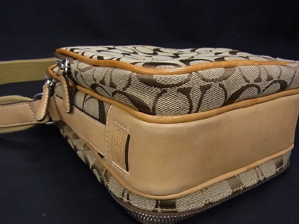 1円 □美品□ COACH コーチ 4270 シグネチャー キャンバス シルバー 
