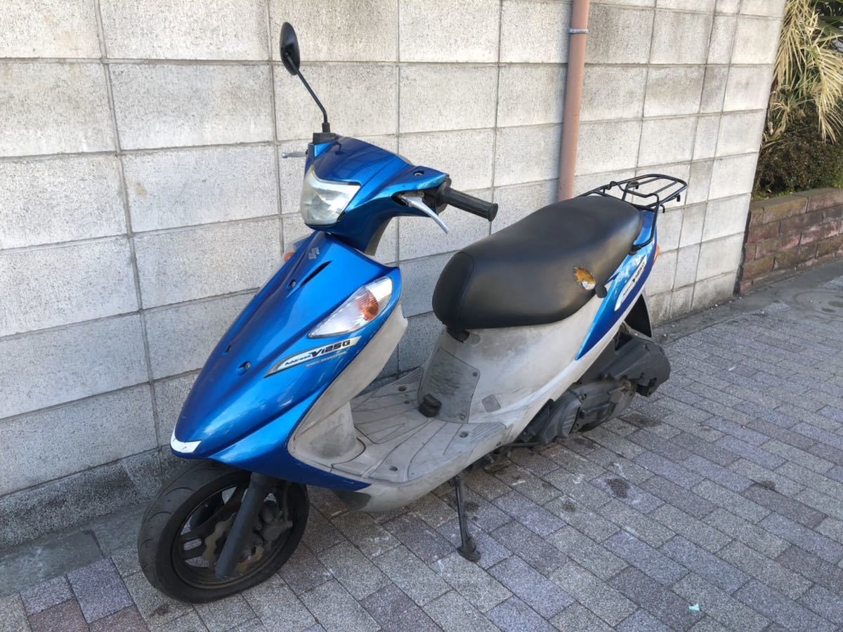 K6 スズキ 規制前 Address V125G スズキ公式通販 稀少なK6モデル☆スズキ / アドレスV125G / 25488km / CF46A-502*** / エンジン始動OK♪売り切り1円スタート♪土日引渡しOK