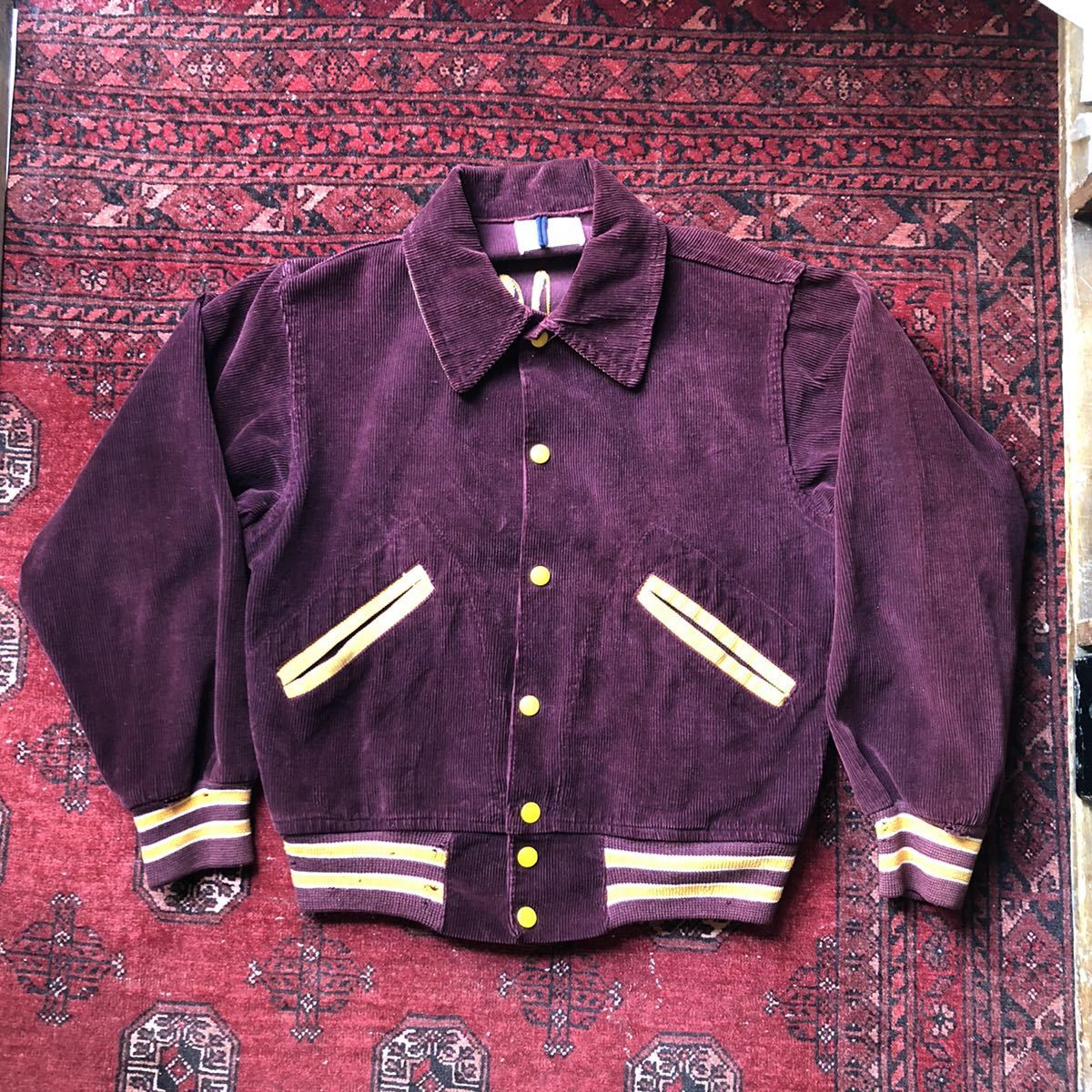 数量限定，正規品 VINTAGE 1960&rsquo;s &ldquo;oliver bros inc&ldquo; コーデュロイジャケット エンジカラー ヴィンテージ 40s 50s 60s 70s 80sスタジャン U.S.A製(Sサイズ)｜売買されたオークション情報、yahooの商品情報をアーカ スタジアムジャンパー