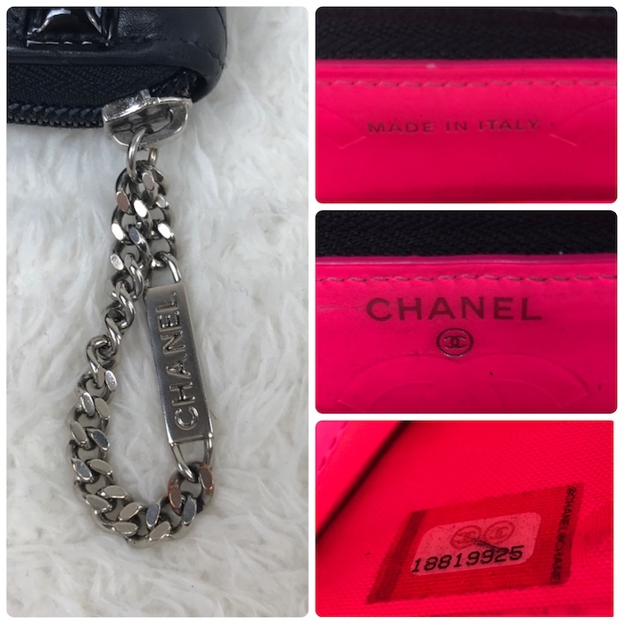 1円〜 シャネル CHANEL カンボンライン 長財布 ラウンドファスナー