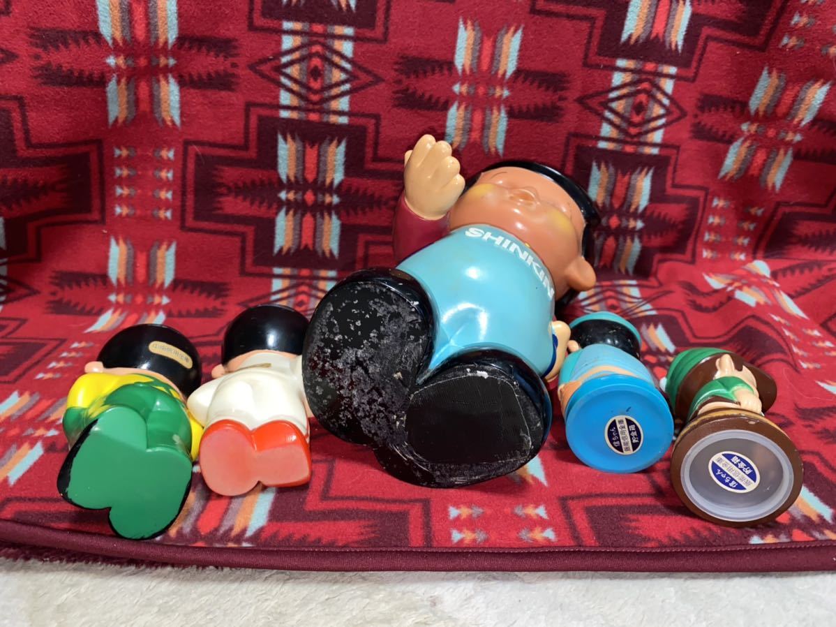 P 当時物 店頭用 カウンター用 信用金庫 しんちゃん ソフビ 貯金箱 高