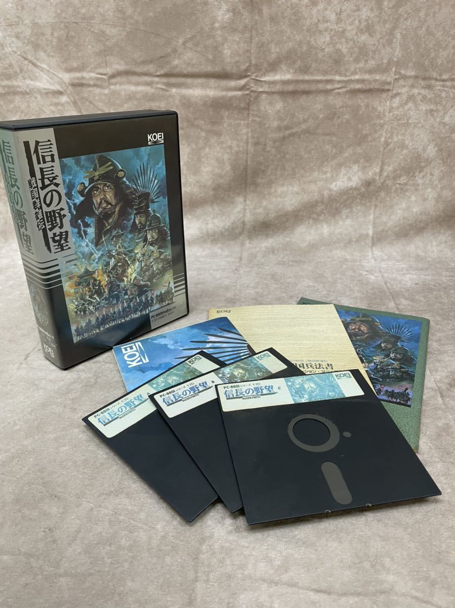 PCエンジン 信長の野望 KOEI PC-8801mkllSR以降 フロッピー レトロゲーム 昭和レトロ シュミレーションゲーム 光栄 信長の野望戦国群雄伝