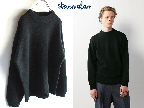 Steven Alan スティーブンアラン 2018AW LAM CORD MOCK NECK KNIT BOLD 