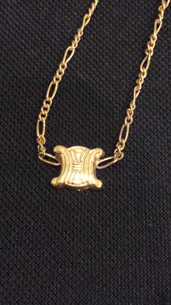 ☆CELINE セリーヌ マカダム ネックレス ゴールドカラー オールド ☆CELINE セリーヌ マカダム ネックレス ゴールドカラー オールド