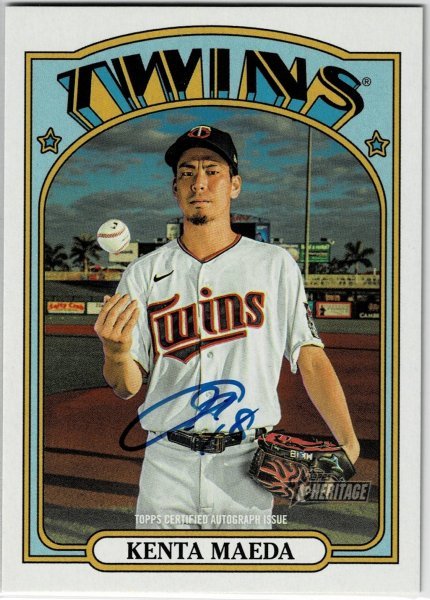 MLB☆前田健太 21 Topps Heritage High Real 直筆サインカード 【公式