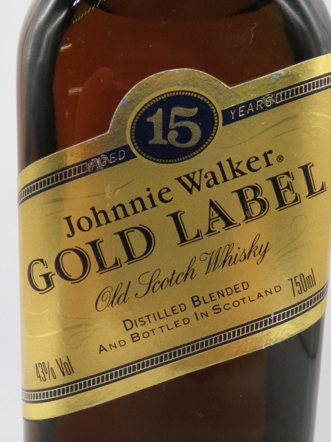 未開栓 洋酒 ジョニーウォーカー 15年 ゴールドラベル Johnnie Walker